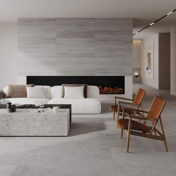 Керамогранит Vitra (Витра) StoneSystem ДекоТравертин Сильвер матовый R10A 60x120 см, K948104R0001VTER