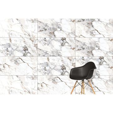 Керамогранит Vitra (Витра) Marble-X Бреча Капрайа Белый лаппатированный ректификат 60x120 см, K949747LPR01VTE0