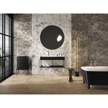 Керамогранит Vitra (Витра) MarbleS Аляска R9 лаппатированный 60x120 см, K948091LPR01VTER