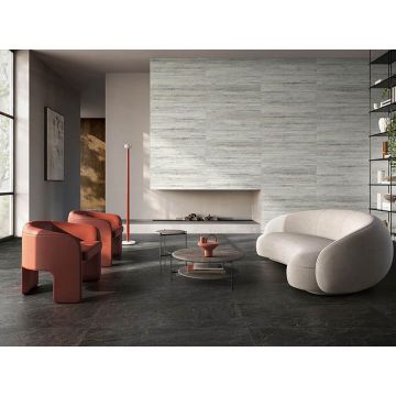 Керамогранит Vitra (Витра) StoneS ДекоТравертин Сильвер Матовый Ректификат 60x120 см, K948104R0001VTER