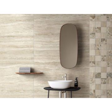 Керамогранит Vitra (Витра) CityStone Травертин Линейный Матовый R10A ректификат 60x120x0.9 см, K951847R0001VTSP