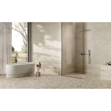 Керамогранит Vitra (Витра) CityStone Травертин Клауд Матовый R10A ректификат 60x120x0.9 см, K951848R0001VTSP