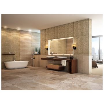 Декор Витра Deja Vu 60х30 см белый глазурованная K941991, Gold White Damask, Vitra