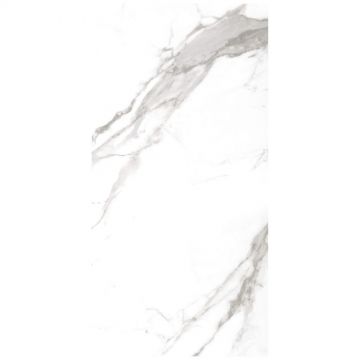 Керамогранит Аркана Керамика Statuario 120х60 см 9 мм белый, серый сатинированный, Plus Silk, Arcana Ceramica