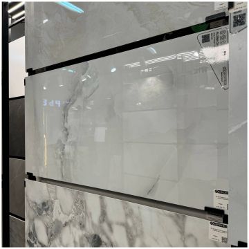 Керамогранит Аркана Керамика Floria 120х60 см 9 мм белый, серый глянцевый, Onyx Silver Polished, Arcana Ceramica