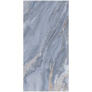 Керамогранит Аркана Керамика Azul 120х60 см голубой, серый супер глянец, Bahia High Gloss, Arcana Ceramica