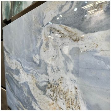 Керамогранит Аркана Керамика Azul 120х60 см голубой, серый супер глянец, Bahia High Gloss, Arcana Ceramica