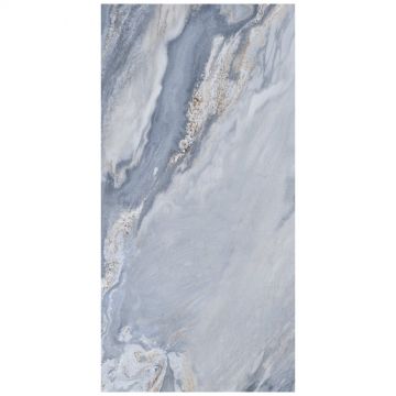 Керамогранит Аркана Керамика Azul 120х60 см голубой, серый супер глянец, Bahia High Gloss, Arcana Ceramica
