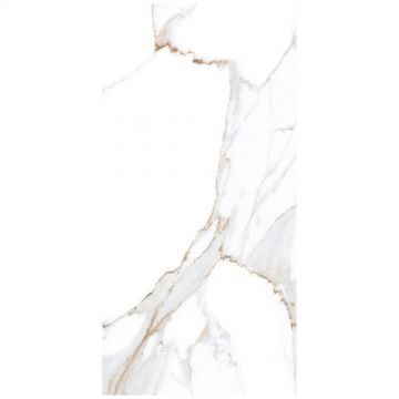 Керамогранит Аркана Керамика Alex 120х60 см 9 мм белый глянцевый, Calacatta Polished, Arcana Ceramica
