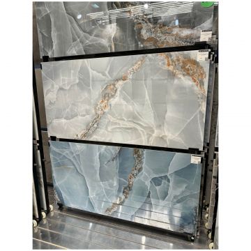 Керамогранит Аркана Керамика Onyx Blue 120х60 см голубой супер глянец, High Glos, Arcana Ceramica