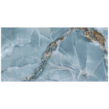 Керамогранит Аркана Керамика Onyx Blue 120х60 см голубой супер глянец, High Glos, Arcana Ceramica