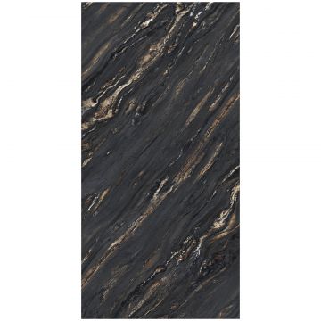 Керамогранит Аркана Керамика Murad 120х60 см черный супер глянец, Brown High Glos, Arcana Ceramica