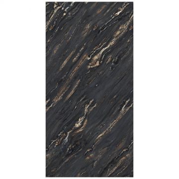 Керамогранит Аркана Керамика Murad 120х60 см черный супер глянец, Brown High Glos, Arcana Ceramica