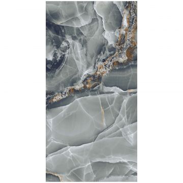 Керамогранит Аркана Керамика Onyx Black 120х60 см черный, серый супер глянец, High Glos, Arcana Ceramica