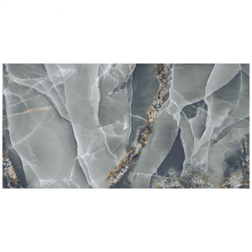 Керамогранит Аркана Керамика Onyx Black 120х60 см черный, серый супер глянец, High Glos, Arcana Ceramica