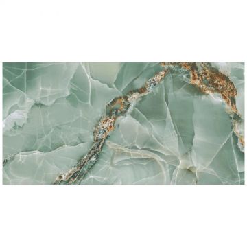 Керамогранит Аркана Керамика Onyx Torque 120х60 см зеленый супер глянец, High Gloss, Arcana Ceramica