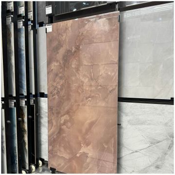Керамогранит Аркана Керамика Onice 120х60 см розовый, бежевый супер глянец, Rose High Glos, Arcana Ceramica