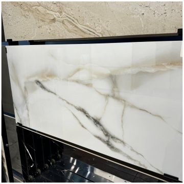 Керамогранит Аркана Керамика Hexa 120х60 см 9 мм белый глянцевый, White Polished, Arcana Ceramica