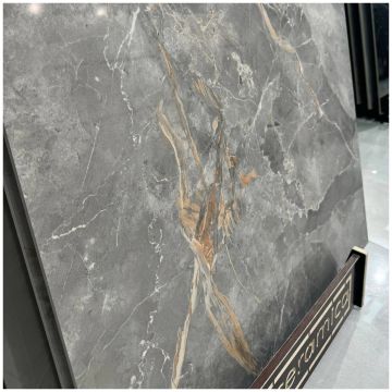 Керамогранит Аркана Керамика Elison 80х80 см серый, темно-серый полированный, Dark Polished, 186712, Arcana Ceramica