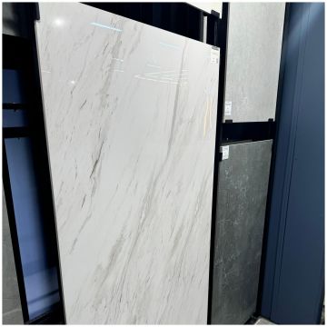 Керамогранит Аркана Керамика Rafaelo 160х80 см серый, белый полированный, Polished, 246736, Arcana Ceramica