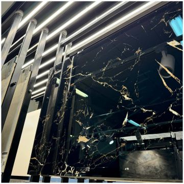 Керамогранит Аркана Керамика Apolo 120х60 см черный супер глянец, Black High Glos, Arcana Ceramica