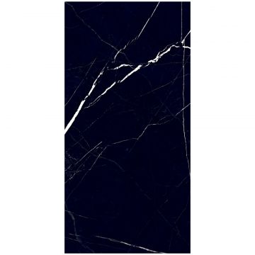 Керамогранит Аркана Керамика Marquina 120х60 см черный, белый супер глянец, Marquine Black High Glos, Arcana Ceramica
