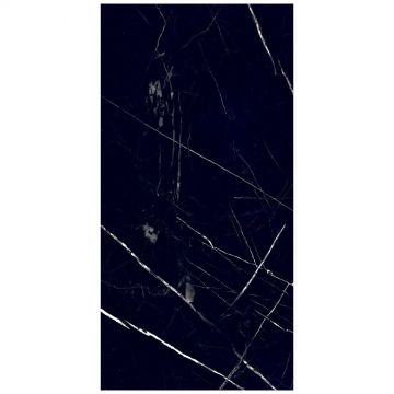 Керамогранит Аркана Керамика Marquina 120х60 см черный, белый супер глянец, Marquine Black High Glos, Arcana Ceramica
