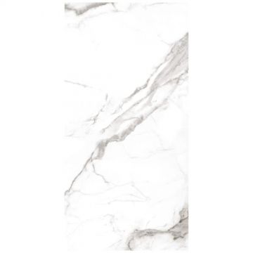 Керамогранит Аркана Керамика Statuario 120х60 см 7 мм белый, серый сатинированный, Plus Silk, Arcana Ceramica
