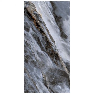 Керамогранит Аркана Керамика Almond Gris 120х60 см серый, черный глянцевый, Polished, Arcana Ceramica