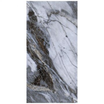 Керамогранит Аркана Керамика Almond Gris 120х60 см серый, черный глянцевый, Polished, Arcana Ceramica
