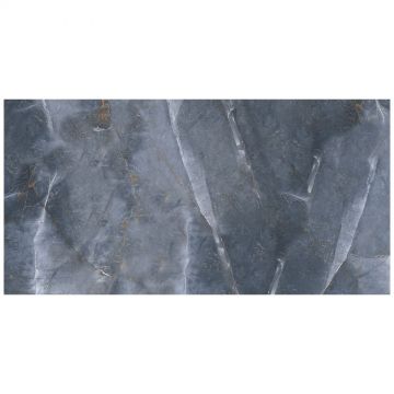 Керамогранит Аркана Керамика Tuscany 120х60 см серый, синий супер глянец, Onyx Blue High Glos, Arcana Ceramica