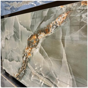 Керамогранит Аркана Керамика Onyx Olive 120х60 см зеленый супер глянец, High Glos, Arcana Ceramica