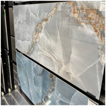 Керамогранит Аркана Керамика Onyx Grey 120х60 см серый супер глянец, High Glos, Arcana Ceramica