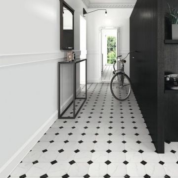 Керамогранит El Molino (Эль Молино) Betera Black-White ректификат 58x58 см