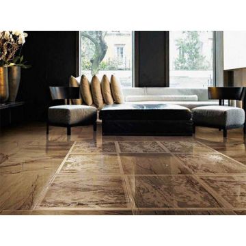 Керамогранит Brennero Ceramiche (Бреннеро Черамике) Venus Decor Solitaire Rosone Pav. Gold Visone лаппатированный ректификат 60x60 см