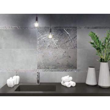 Декор Brennero Ceramiche (Бреннеро Черамике) Mineral Decor Stars Silver 30х60 см