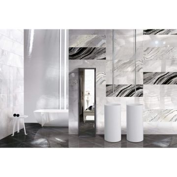 Декор Brennero Ceramiche (Бреннеро Черамике) Decor Superior Silver Dark 25x75 см