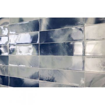 Настенная плитка Cifre Ceramica (Сифре Керамика) Polaris Blue Brillo 7.5x30 см