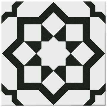 Керамогранит Сифре Hidra 20х20 см белый, черный матовая CFR000066, Capri White, Cifre Ceramica
