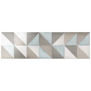 Декор Иберо Intuition 100х29 см голубой, серый глянцевая IBRINT0004, Flair Aquamarine, Ibero