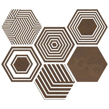 Керамогранит Итт Керамик Pier17 Hexa 26,7х23,2 см коричневый матовая, Itt Ceramic