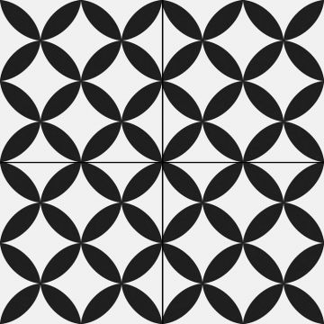 Керамогранит Prissmacer Circle Black Pre. 45x45 см