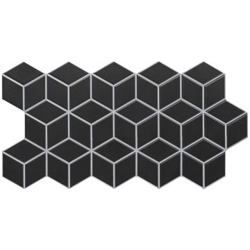 Керамогранит Реалонда Rhombus 51х26,5 см черный матовая RLD000030, Black, Realonda