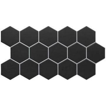 Керамогранит Реалонда Hex 51х26,5 см черный матовая RLD000017, Black, Realonda