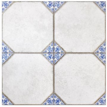 Керамогранит Реалонда Leeds 33х33 см белый, синий, голубой матовая RLD000047, Blue, Realonda