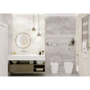 Настенная плитка Alma Ceramica (Альма Керамика) Dana 24,6х74х0,95 см Серая TWU12RLT07R