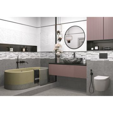 Плитка облицовочная Alma Ceramica (Альма Керамика) Discover рельефная 24,9х50 см TWU2550DCV70