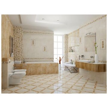 Вставка КЕРАМИКА КЛАССИК Иллирия 5х5 см бежевый глянцевая х9999090733, Ceramica Classic