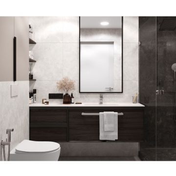 Керамогранит Laparet (Лапарет) Pietra Blanco серый 60х60 см матовый карвинг