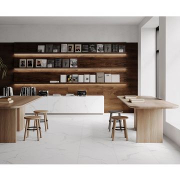 Керамогранит Laparet (Лапарет) Statuario White Pro белый 60х120 см матовый R10GR CB